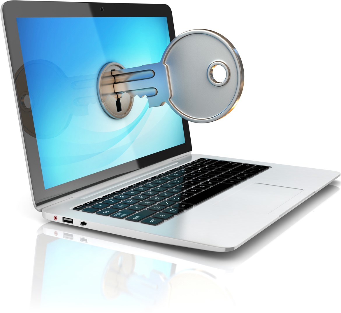 Computer med nøgle